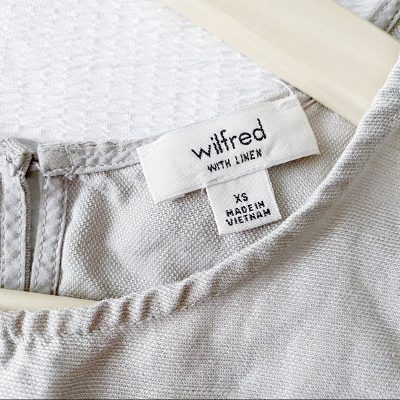 Aritzia Grey Lavender Linen Cropped Tank Top - Picture 4 of 8